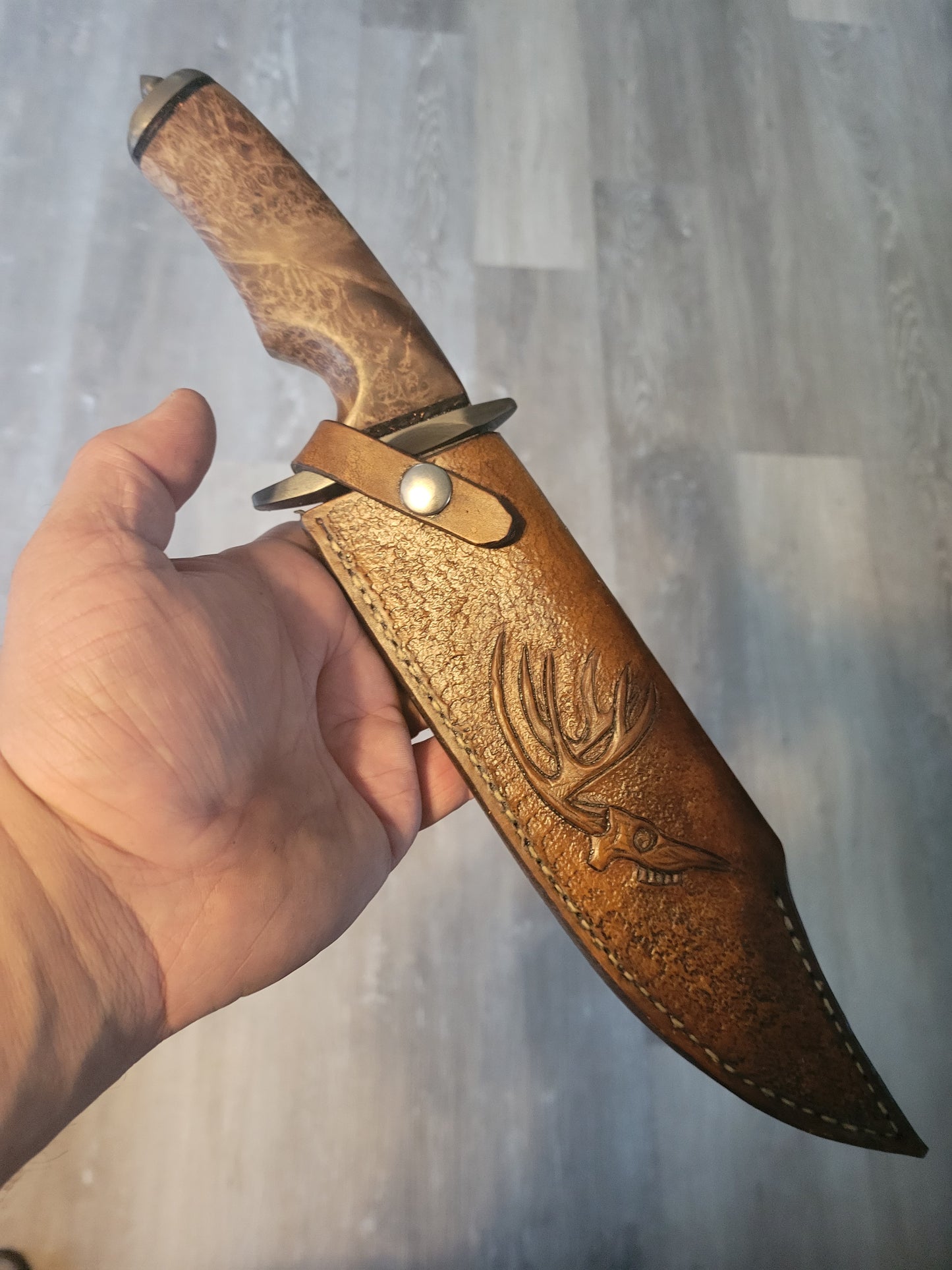 200 layer damascus bear hunter