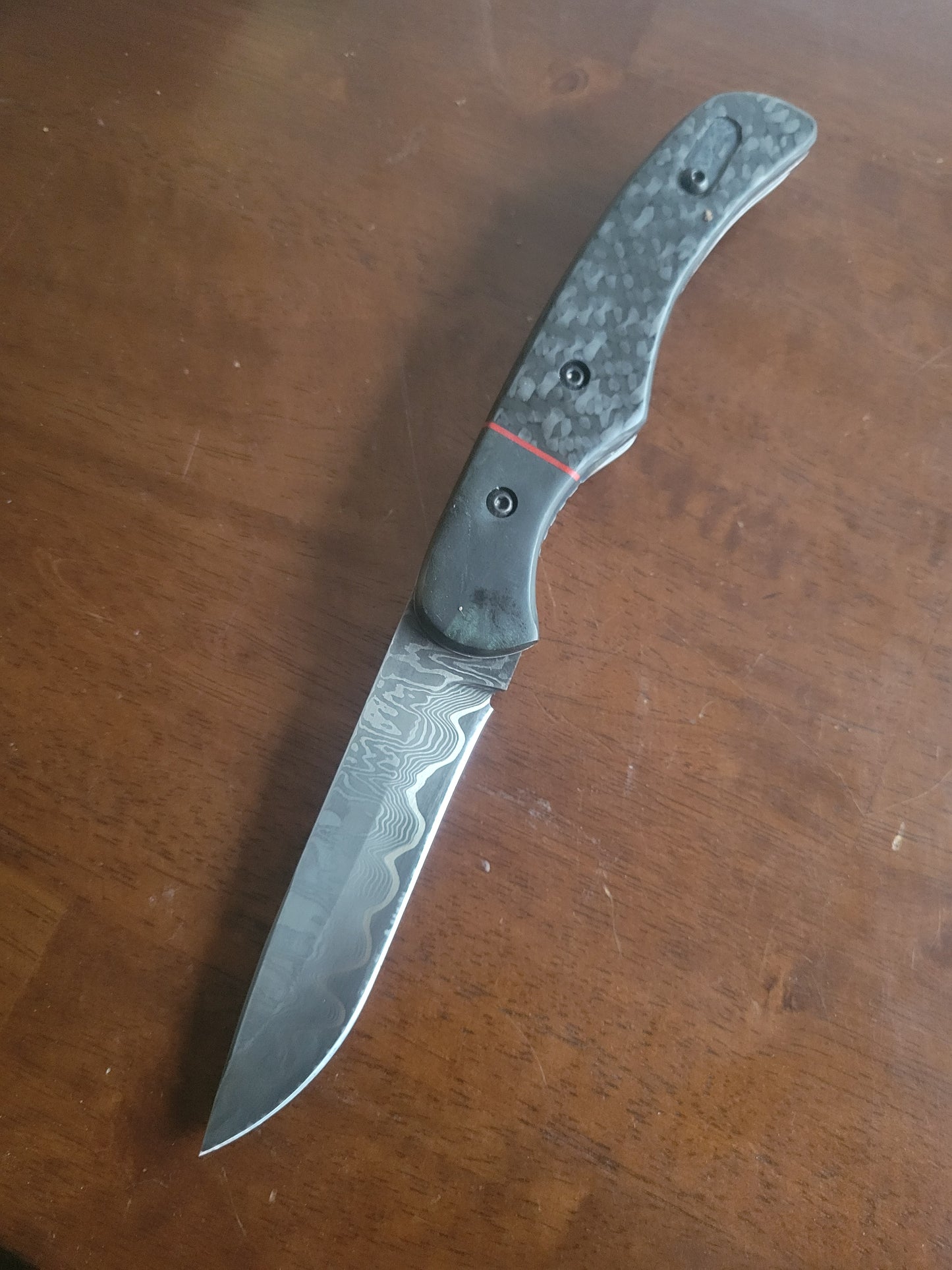 100 layer nickel damascus liner lock