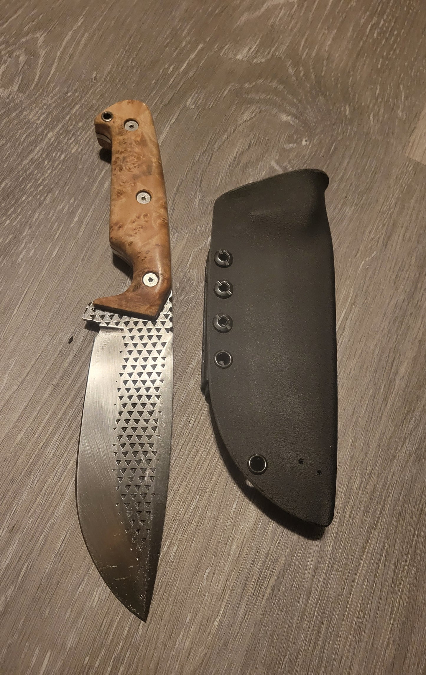 6" ferrier rasp camp knife