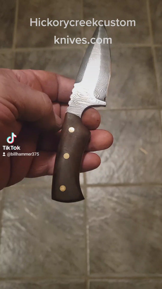 3.5" 100 layer demascus hunter