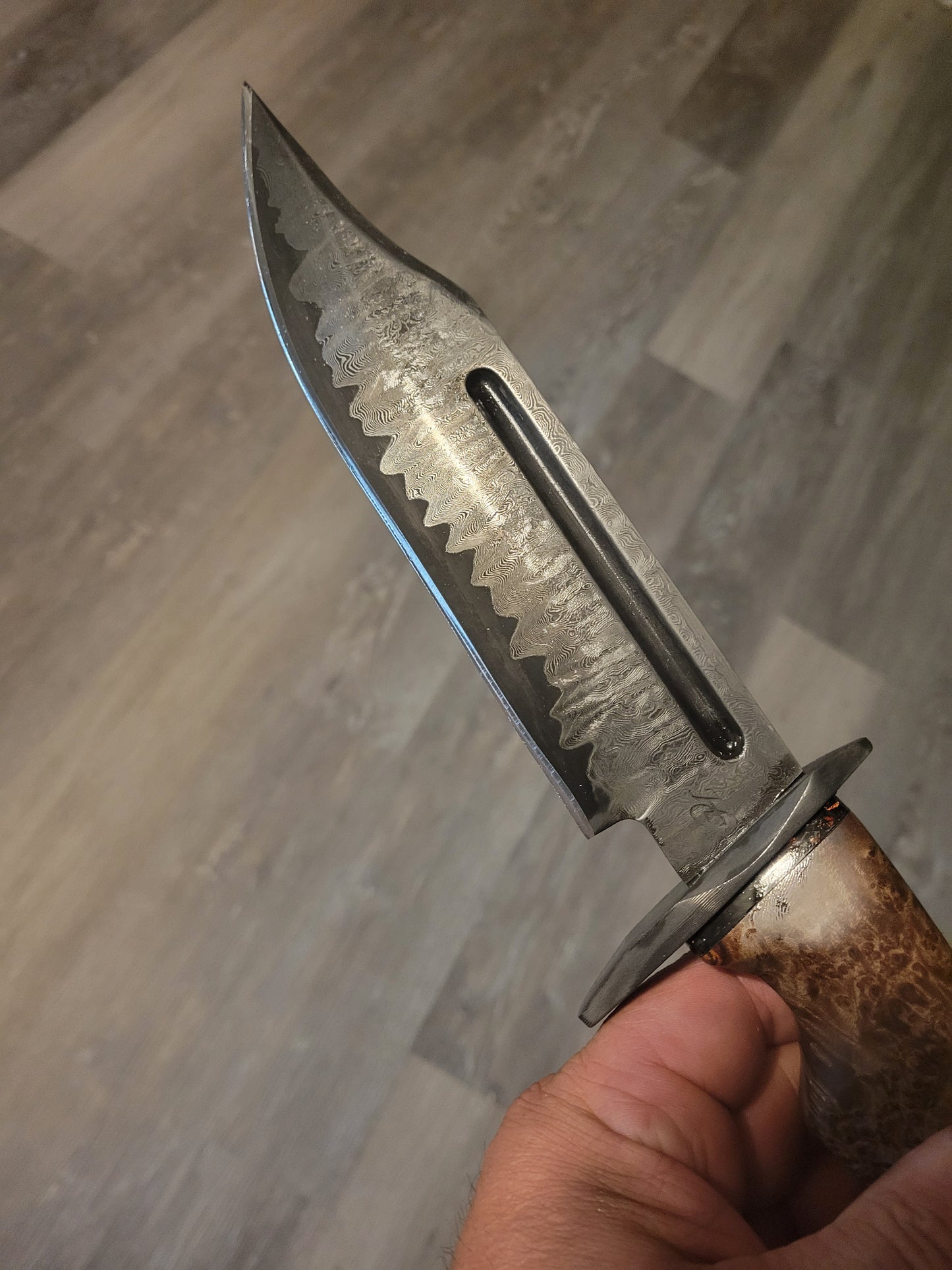 100 layer damascus bear hunter