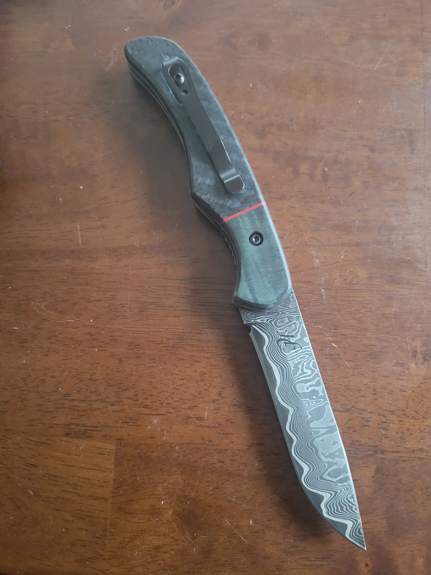 100 layer nickel damascus liner lock