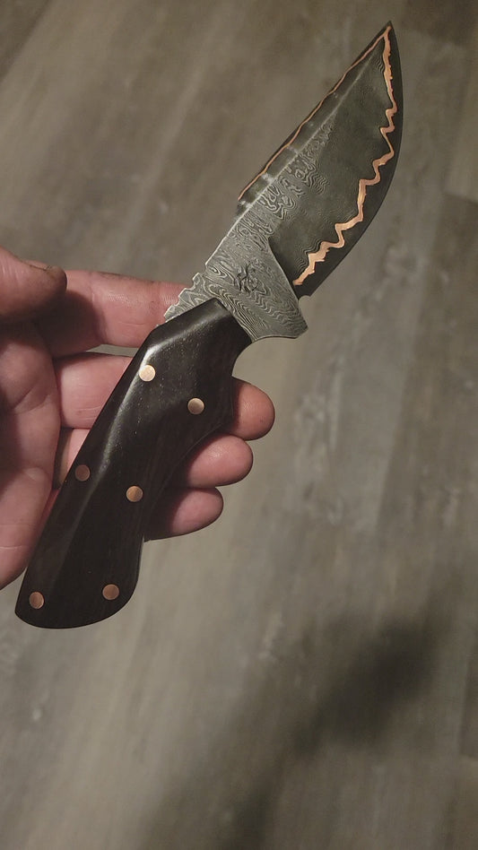 100 layer copper Cu-mia hunting knife