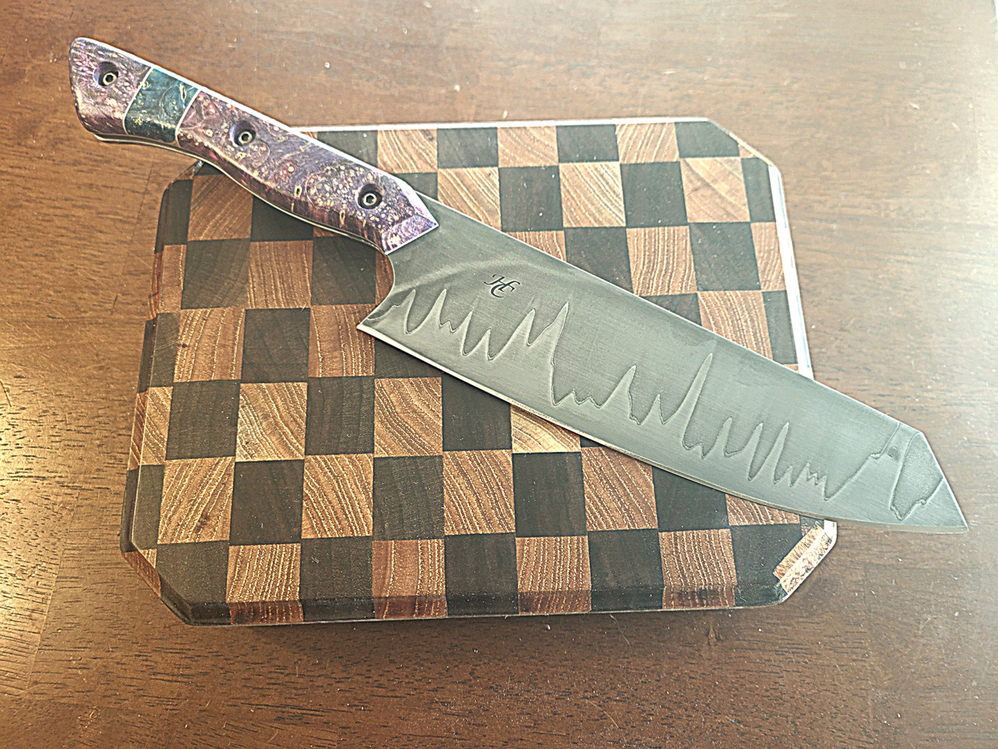 8" stainless san-mai chef's knife