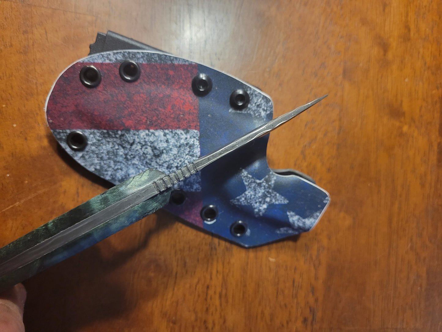 3" nickel damascus edc