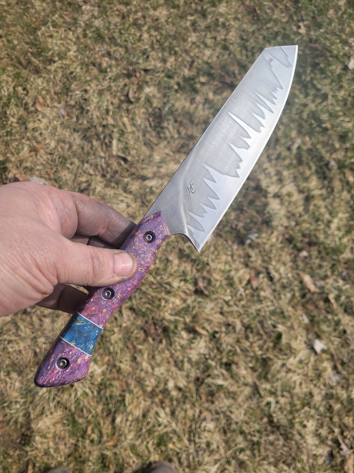 8" stainless san-mai chef's knife